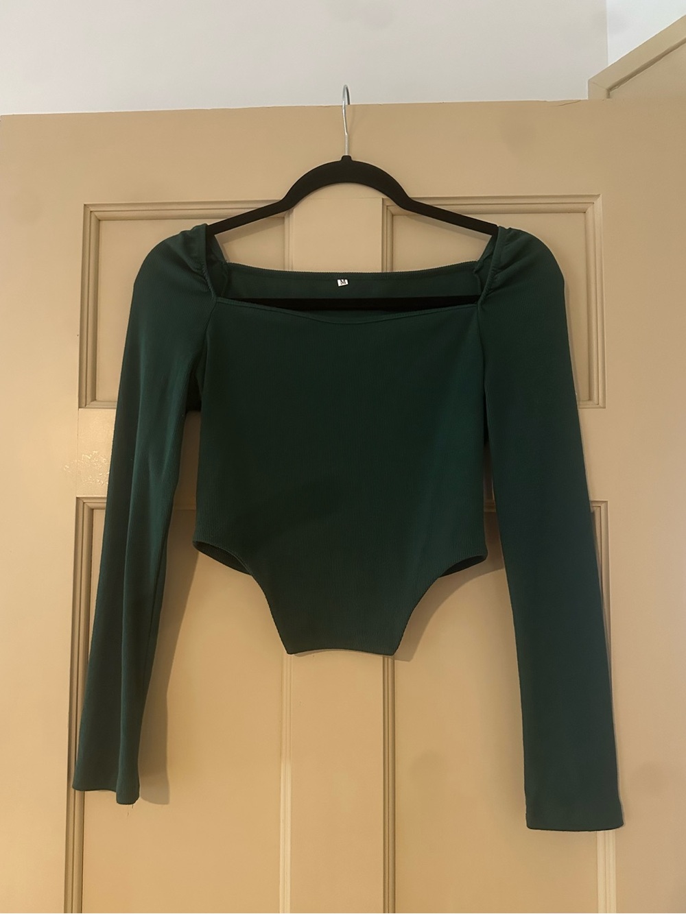 Dark Green Long-Sleeve Bodysuit - Women Tops